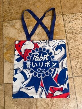 Pabst Blue Ribbon Blue & White Logo Tote Bag